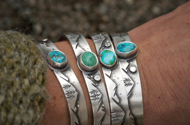 Mountain Lover Cuff: Sonoran Turquoise + Sterling Silver