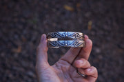 Lotus Flower Cuff Bracelet - Reclaimed Fine / Sterling Silver