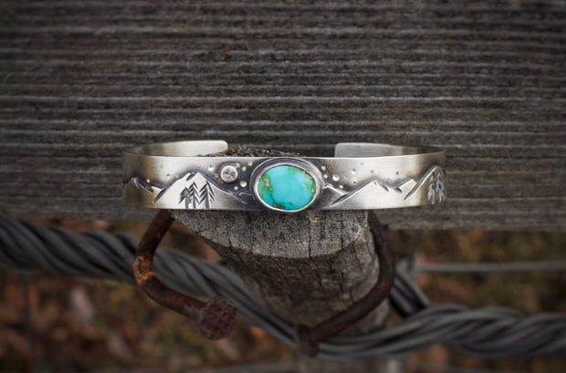 Mountain Lover Cuff: Sonoran Turquoise + Sterling Silver