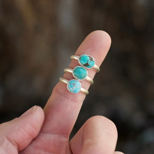Sweet & Simple Stacker Ring. Old Stock Turquoise - Fits size 6.5