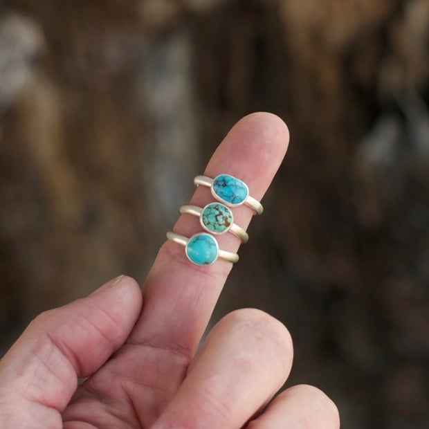 Sweet & Simple Stacker Ring. Old Stock Turquoise - Fits size 7