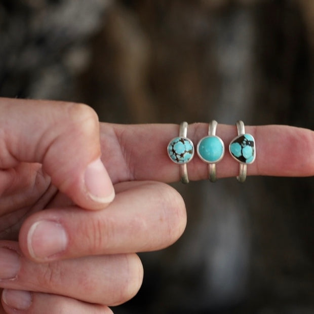Sweet & Simple Stacker Ring. Old Stock Turquoise - Fits size 8