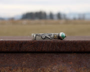 Morning Migration Cuff #2 - Turquoise, Sterling Silver, & 18K Gold