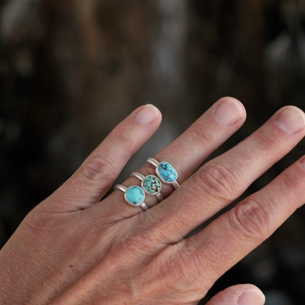 Sweet & Simple Stacker Ring. Old Stock Turquoise - Fits size 7