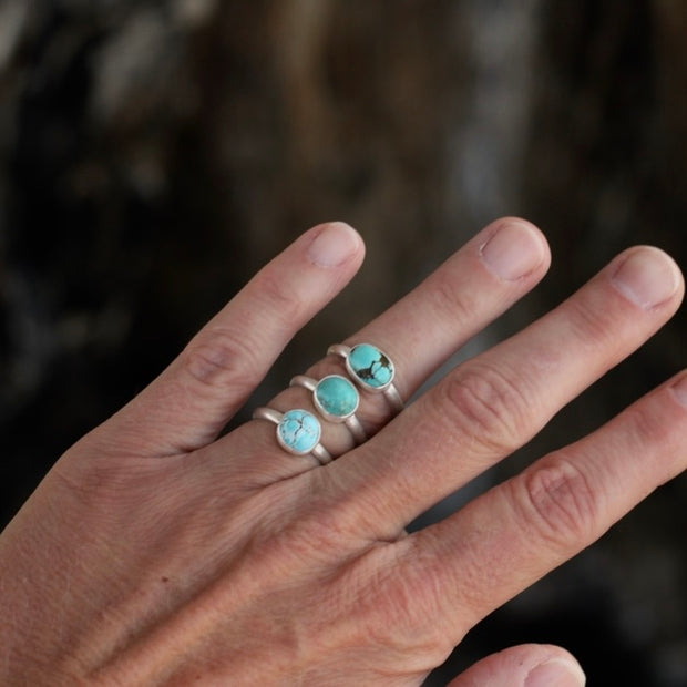 Sweet & Simple Stacker Ring. Old Stock Turquoise - Fits size 6.5