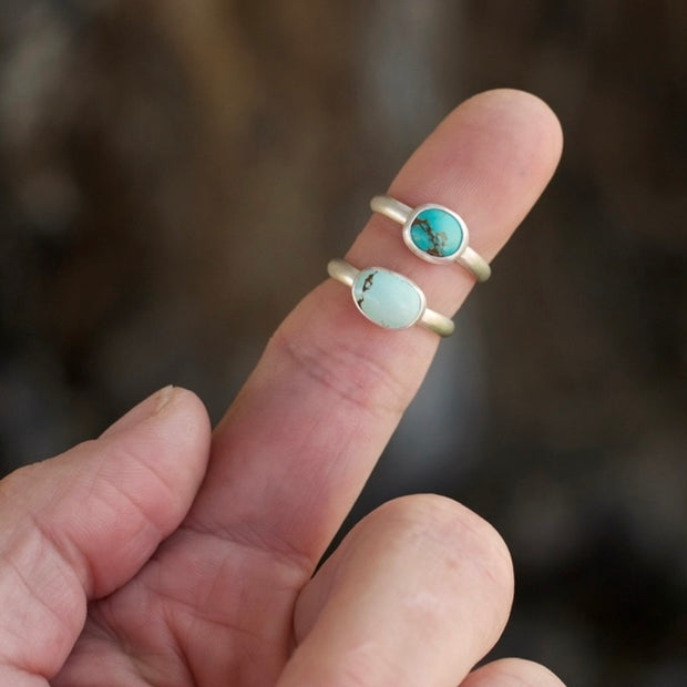Sweet & Simple Stacker Ring. Old Stock Turquoise - Fits size 5