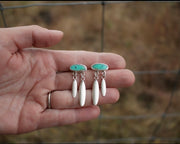 Petite Turquoise Danglers. Reclaimed Sterling Silver #5